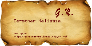 Gerstner Melissza névjegykártya